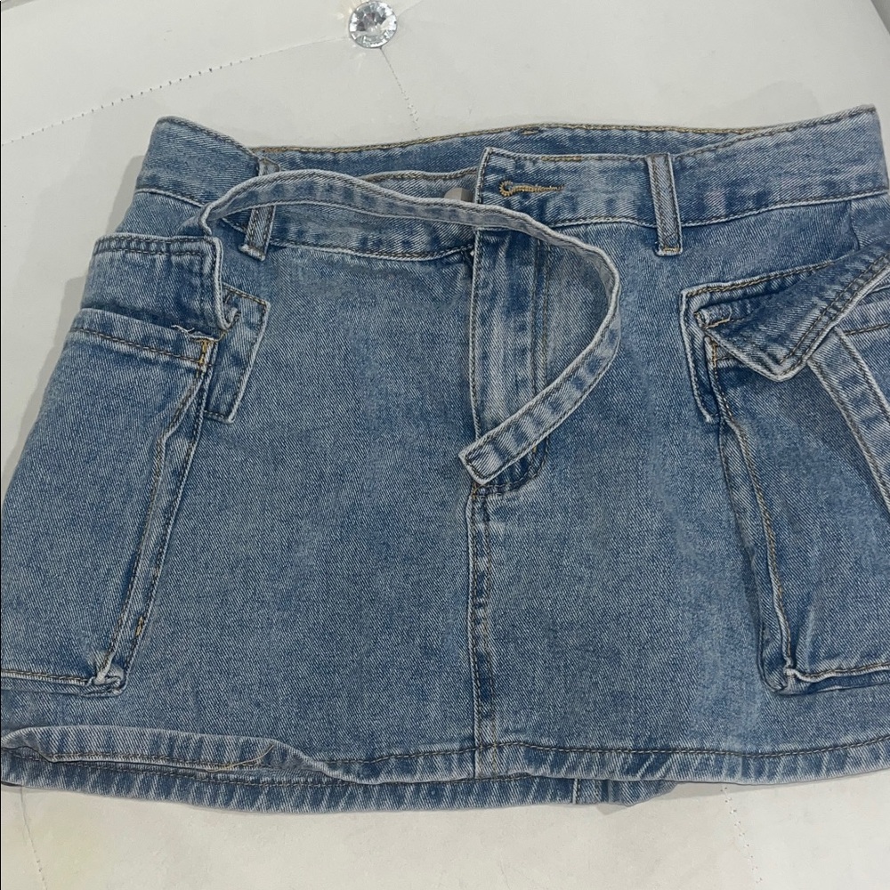 & Other Stories Blue Denim Mini Skirt